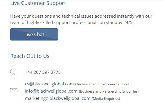 blackwell customer support review