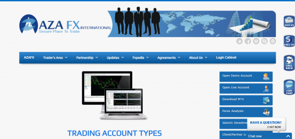 Aza FX Account Types review