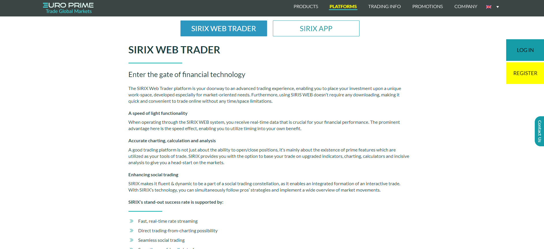 uro prime webtrader platform