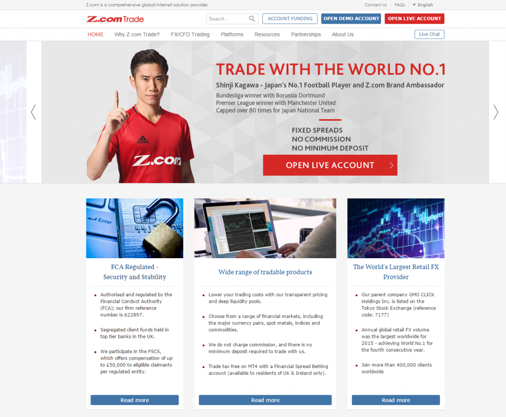 z.com trade homepage